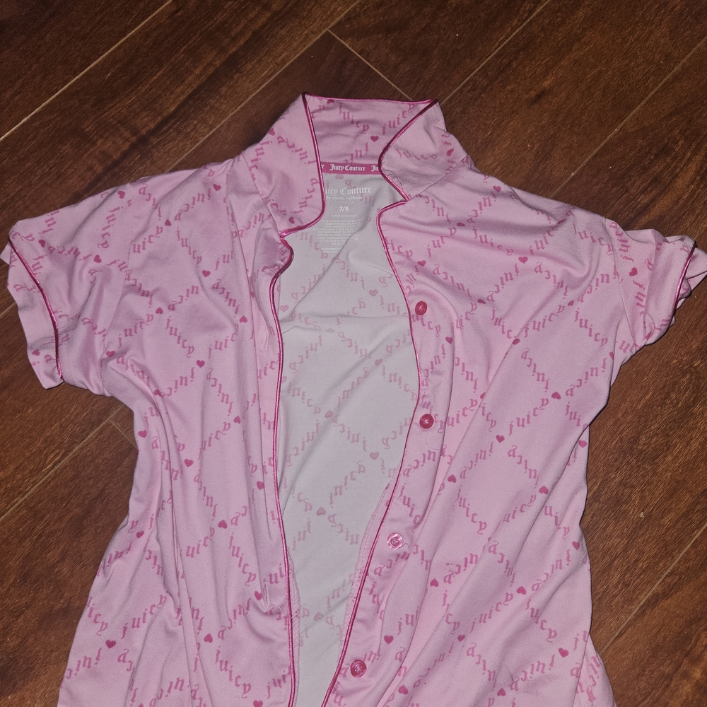 Juicy Couture Pink Heart Print Top